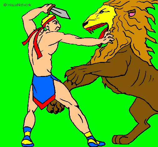 Gladiador contra león