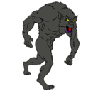 Dibujo Hombre lobo pintado por eloix556