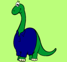 Dibujo Diplodocus con camisa pintado por belyy