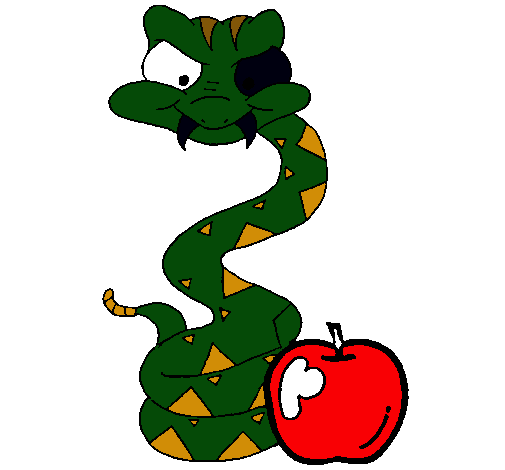 Serpiente y manzana