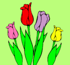 Dibujo Tulipanes pintado por yesenia