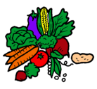 Dibujo verduras pintado por kenni