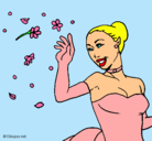 Dibujo Novia feliz pintado por floraflorea