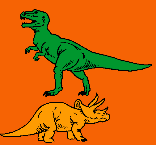 Triceratops y tiranosaurios rex