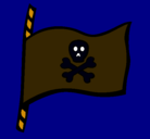 Dibujo Bandera pirata pintado por manel