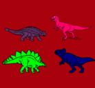 Dibujo Dinosaurios de tierra pintado por alba