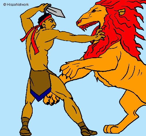 Gladiador contra león