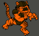 Dibujo Jugador tigre pintado por agustin
