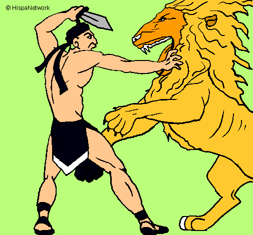 Gladiador contra león