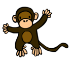 Dibujo Mono pintado por Bebe