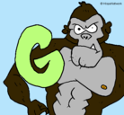 Dibujo Gorila pintado por XAGL