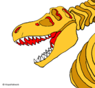 Dibujo Esqueleto tiranosaurio rex pintado por ROMAN