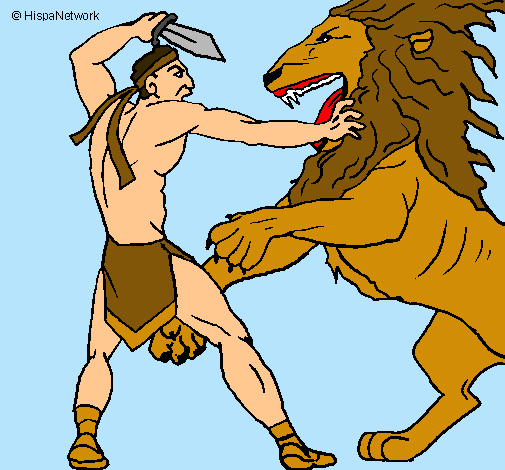 Gladiador contra león