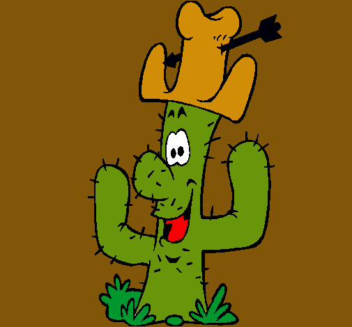 Cactus con sombrero