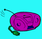 Dibujo Radio cassette pintado por lili