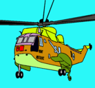 Dibujo Helicóptero al rescate pintado por kevin