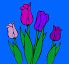 Dibujo Tulipanes pintado por mariavictoria