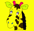 Dibujo Cara de jirafa pintado por andres