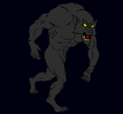Dibujo Hombre lobo pintado por wolfman