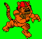 Dibujo Jugador tigre pintado por ga.ma
