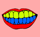 Dibujo Boca y dientes pintado por Casiopa