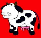 Dibujo Vaca pensativa pintado por vacalechera