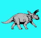 Dibujo Triceratops pintado por dj