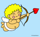 Dibujo Cupido pintado por nancy