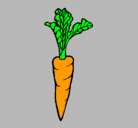 Dibujo zanahoria pintado por kevin