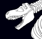 Dibujo Esqueleto tiranosaurio rex pintado por mauricio