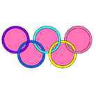 Dibujo Anillas de los juegos olimpícos pintado por vane