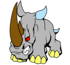 Dibujo Rinoceronte II pintado por neryalejandro