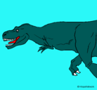 Dibujo Tiranosaurio rex pintado por sergio