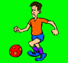 Dibujo Jugador de fútbol pintado por joel