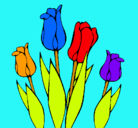 Dibujo Tulipanes pintado por selena