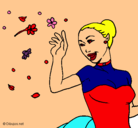 Dibujo Novia feliz pintado por ANALINA