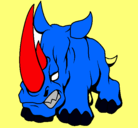 Dibujo Rinoceronte II pintado por sebastianch