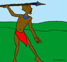 Dibujo Cazador africano II pintado por AXEL