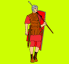 Dibujo Soldado romano pintado por guerrerderoma