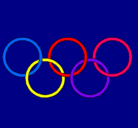 Dibujo Anillas de los juegos olimpícos pintado por luis