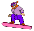 Dibujo Snowboard pintado por cristina