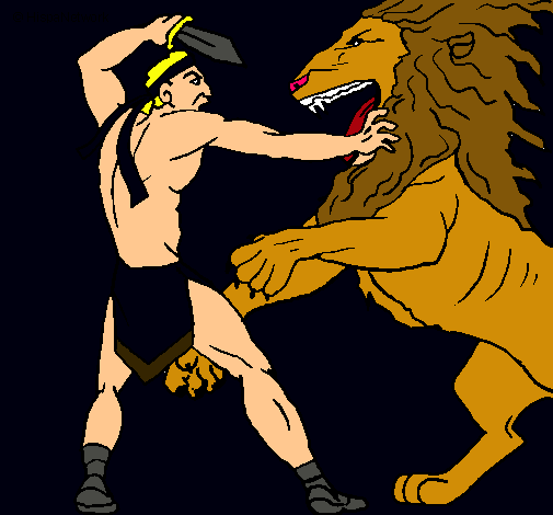 Gladiador contra león