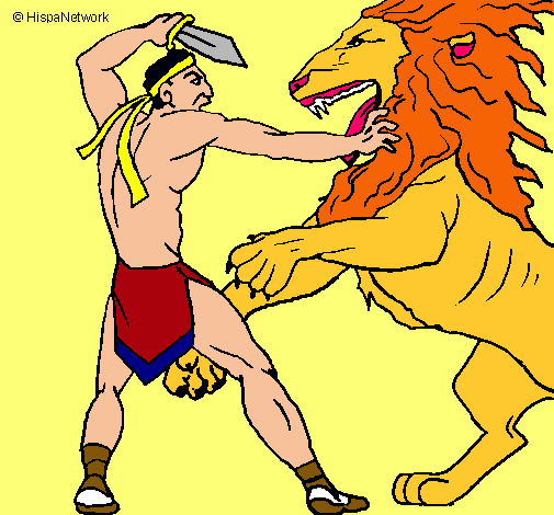 Gladiador contra león