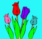 Dibujo Tulipanes pintado por ludmila