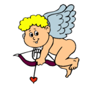 Dibujo Cupido pintado por klg