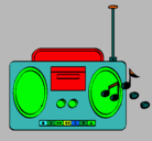 Dibujo Radio cassette 2 pintado por matias