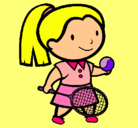 Dibujo Chica tenista pintado por pellicersanchezana