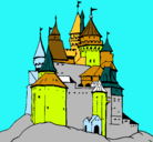 Dibujo Castillo medieval pintado por castillo