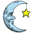 Dibujo Luna y estrella pintado por m@rt@