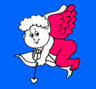 Dibujo Cupido pintado por haddyta